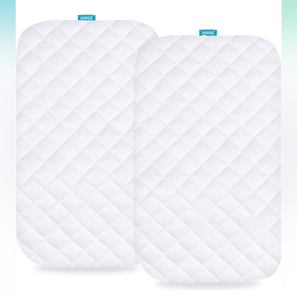 2x Waterproof bassinet mattress cover 33” x 19”